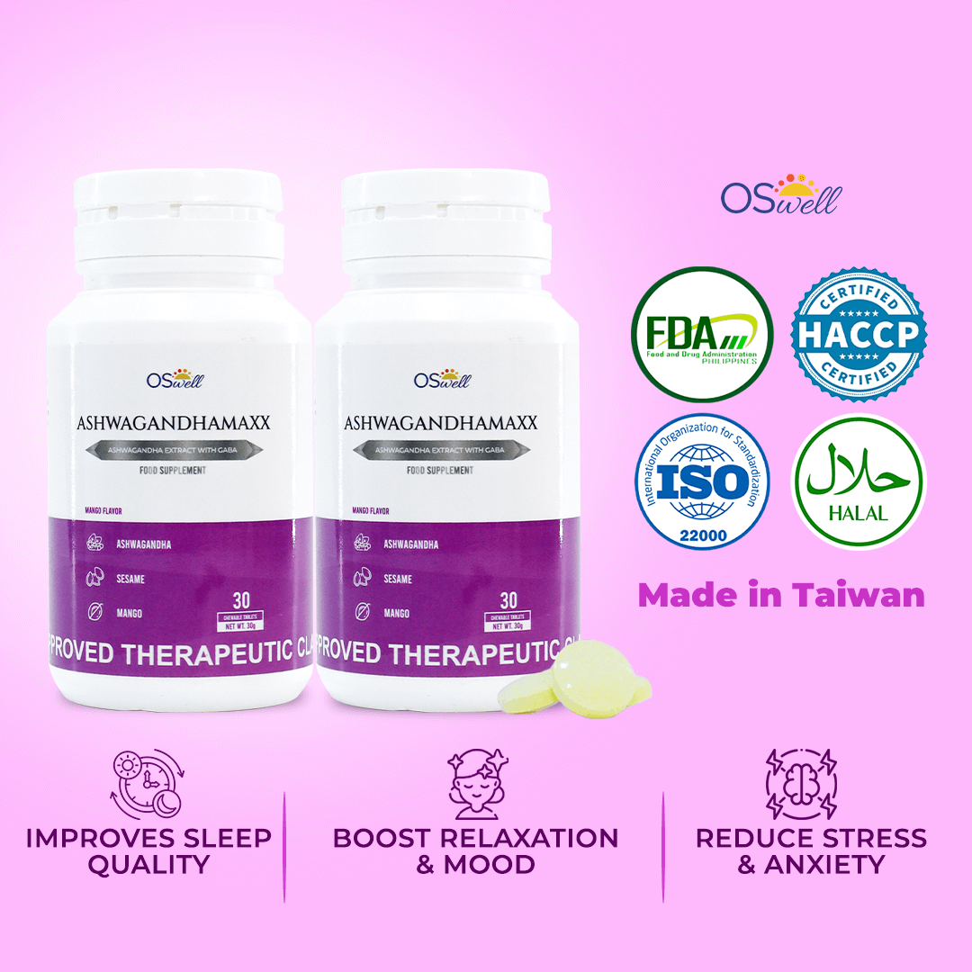 OSwell AshwagandhaMaxx – 2-bottle set for improved mood, sleep, and reduced anxiety