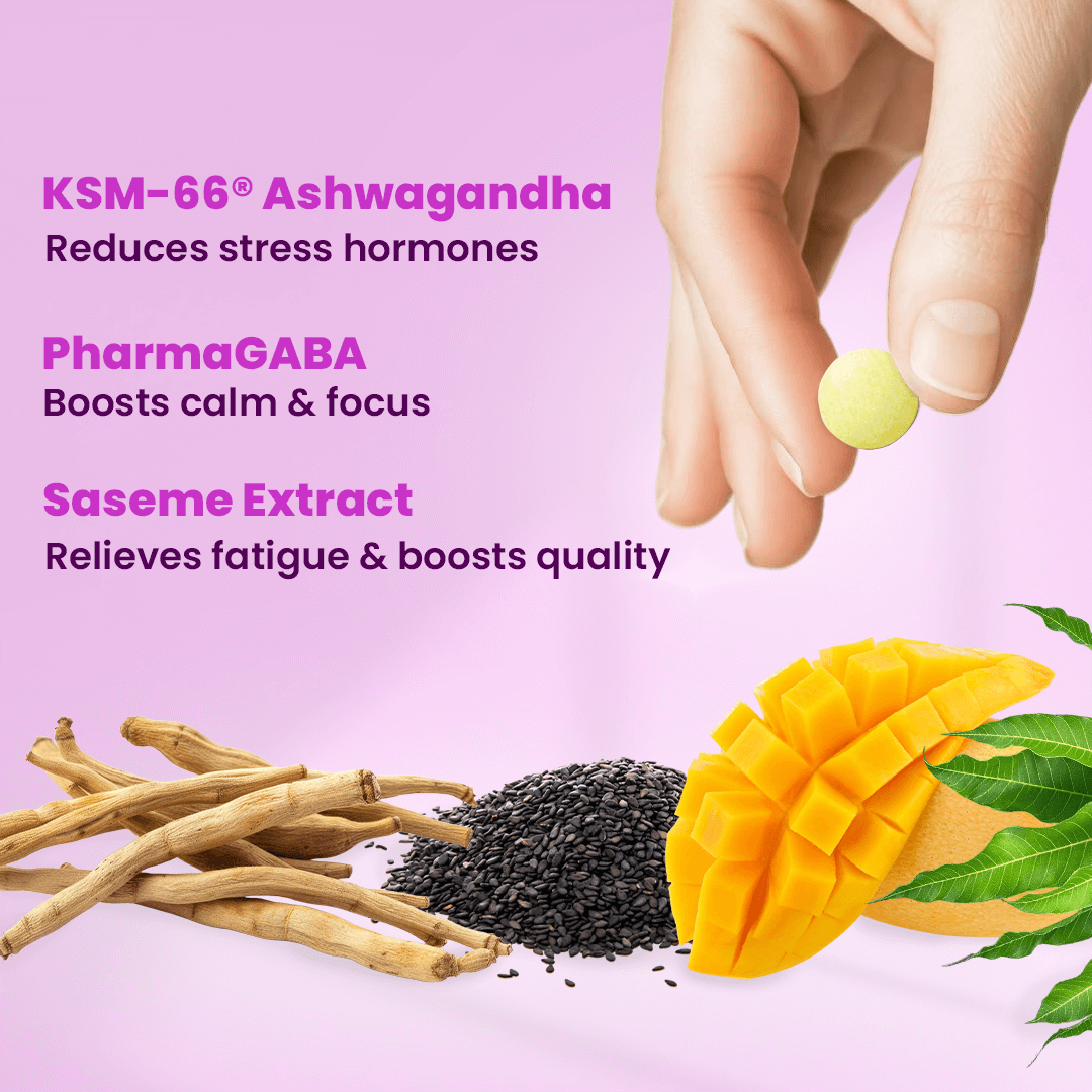 Key ingredients of OSwell AshwagandhaMaxx – KSM-66 Ashwagandha, PharmaGABA, Sesame extract